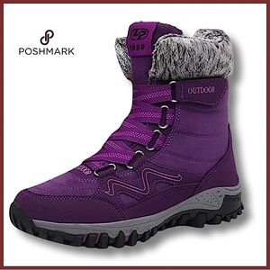 Brand New Women's Winter Hiking Ankle Boots Fur Lined Waterproof Warm Size 8